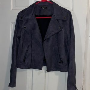 Faux Suede Moto Jacket